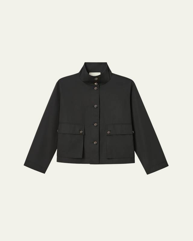 Button-Down Technical Twill Jacket